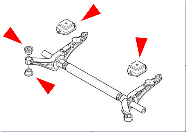Подушки задньої балки