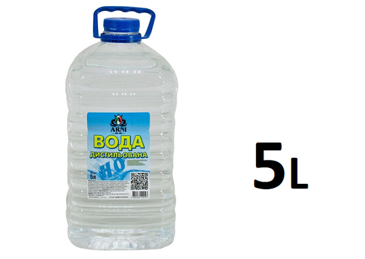 Вода дистильована, 5 літрів