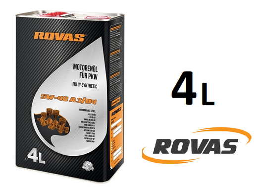 Мастило для двигуна Rovas 5W40 A3/B4 , 4 літри